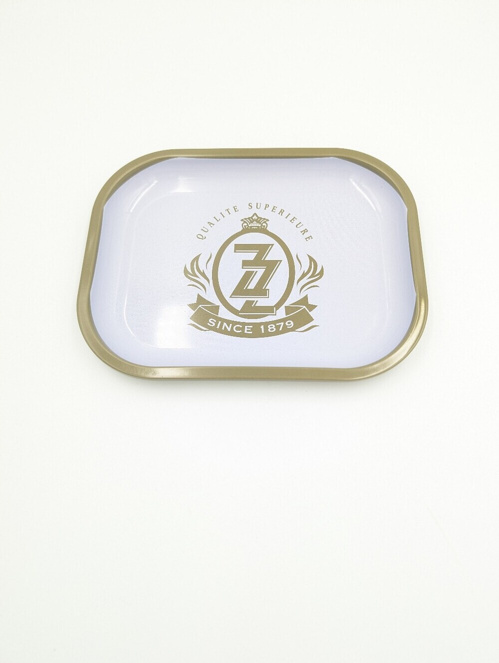 Zig Zag White And Gold Rolling Tray